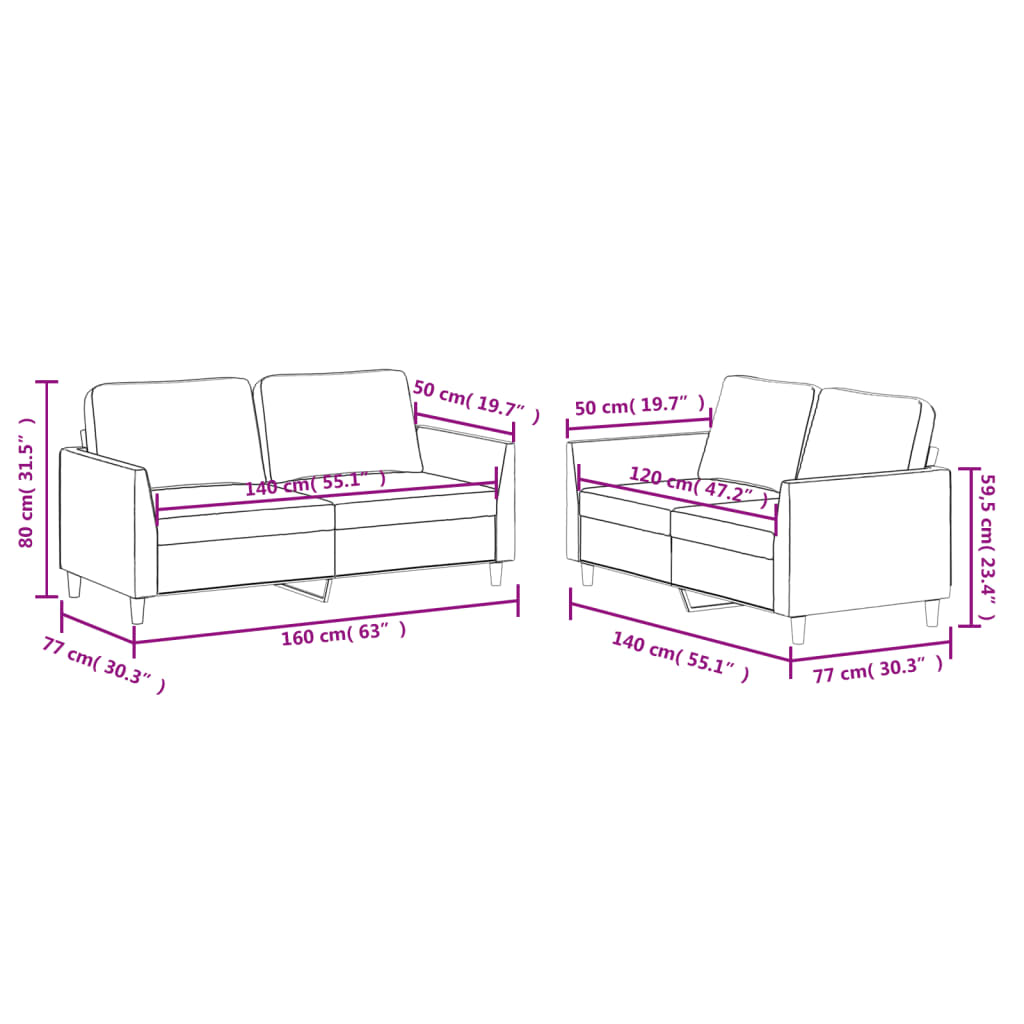 2-delige Loungeset met kussens kunstleer grijs is nu te koop bij PeponiXL, paradijselijk wonen!