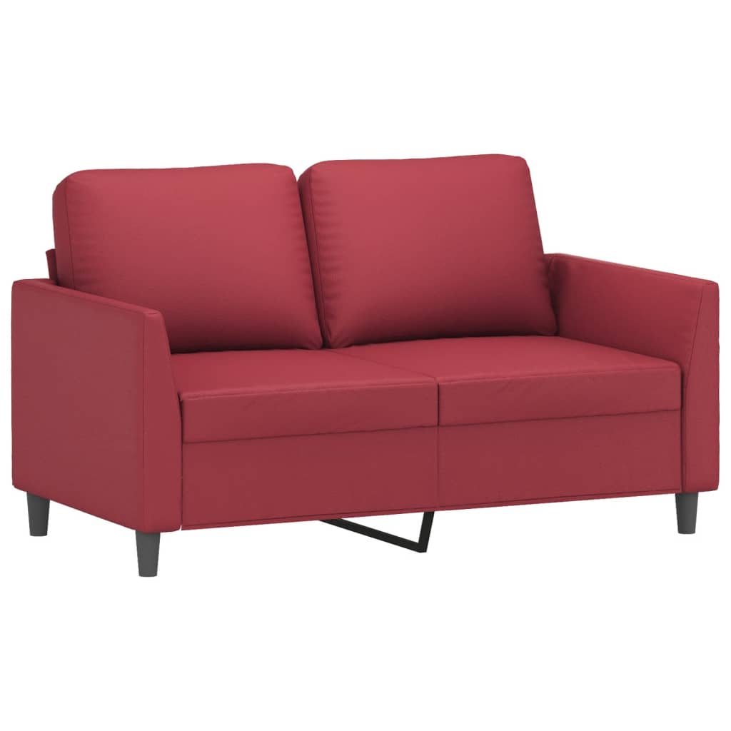 2-delige Loungeset met kussens kunstleer wijnrood is nu te koop bij PeponiXL, paradijselijk wonen!