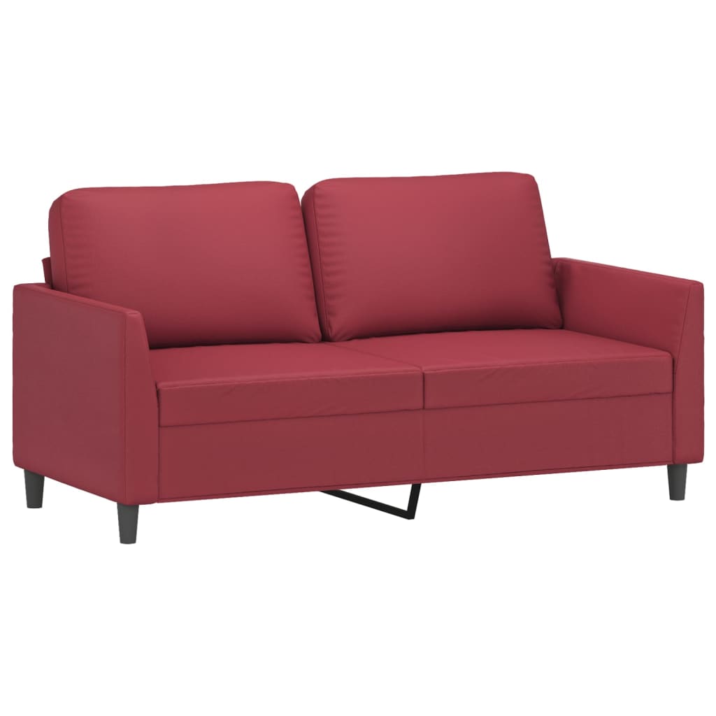 2-delige Loungeset met kussens kunstleer wijnrood is nu te koop bij PeponiXL, paradijselijk wonen!