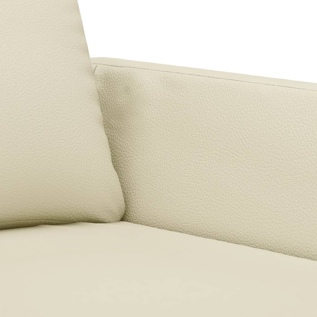 3-delige Loungeset met kussens kunstleer crème is nu te koop bij PeponiXL, paradijselijk wonen!
