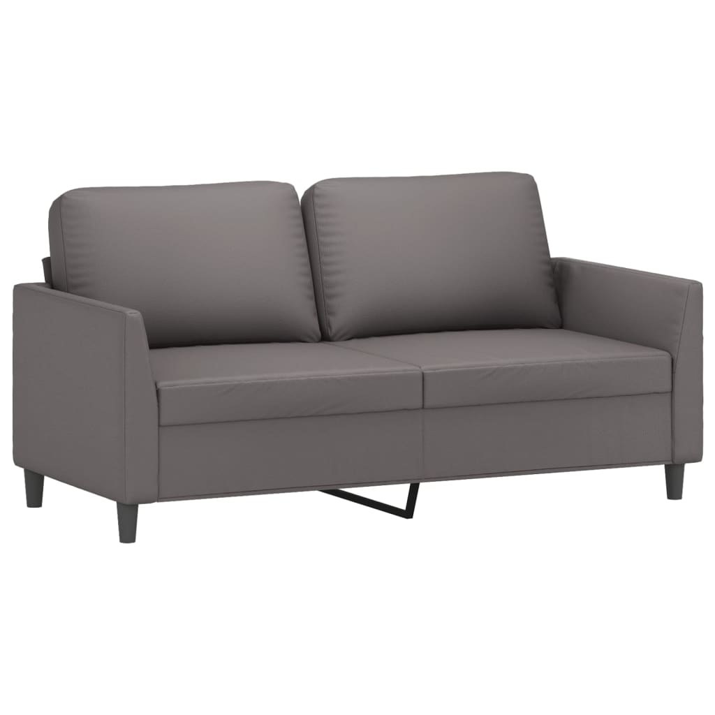 3-delige Loungeset met kussens kunstleer grijs is nu te koop bij PeponiXL, paradijselijk wonen!