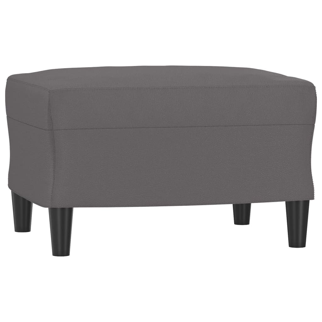 3-delige Loungeset met kussens kunstleer grijs is nu te koop bij PeponiXL, paradijselijk wonen!
