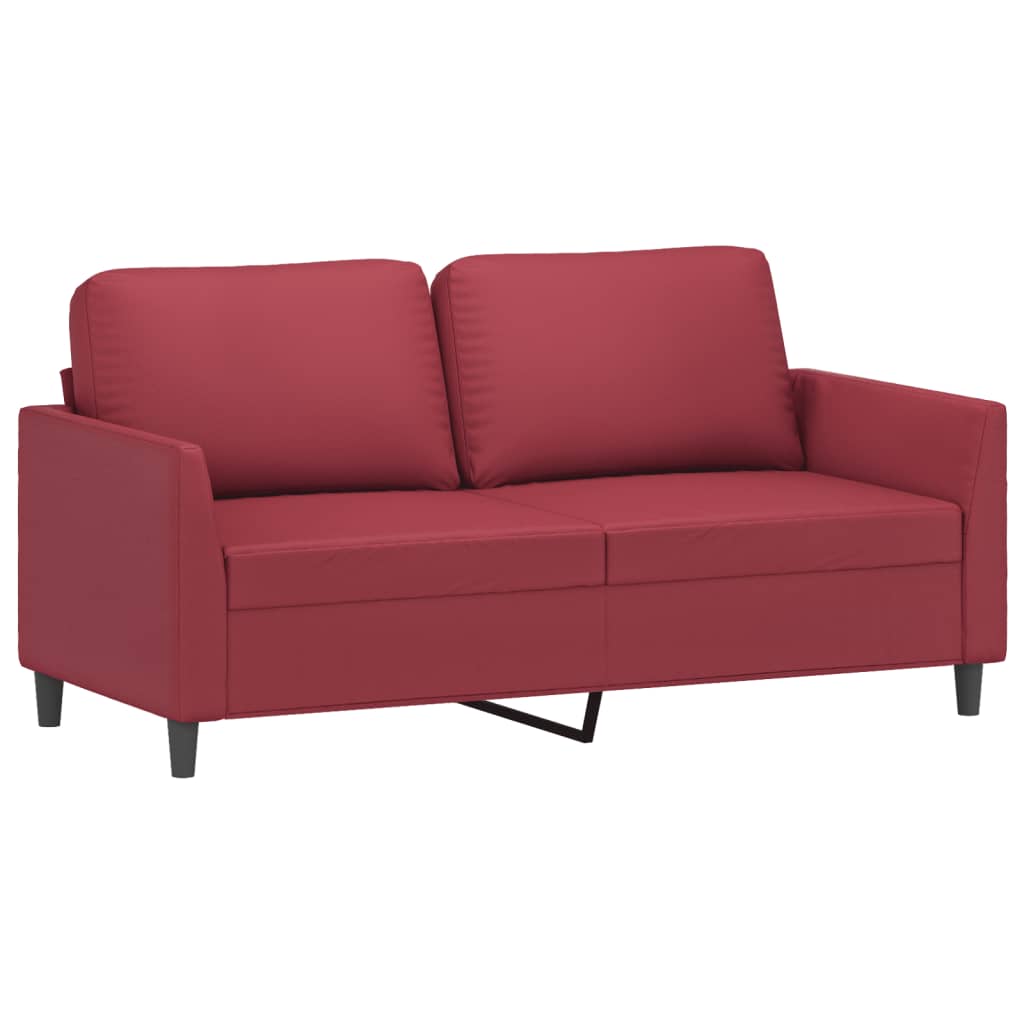 3-delige Loungeset met kussens kunstleer wijnrood is nu te koop bij PeponiXL, paradijselijk wonen!