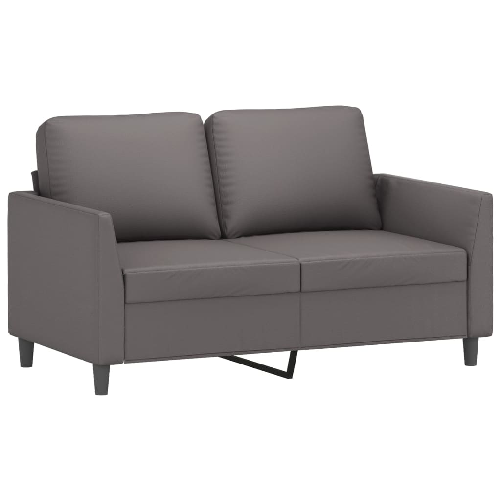 2-delige Loungeset met kussens kunstleer grijs is nu te koop bij PeponiXL, paradijselijk wonen!