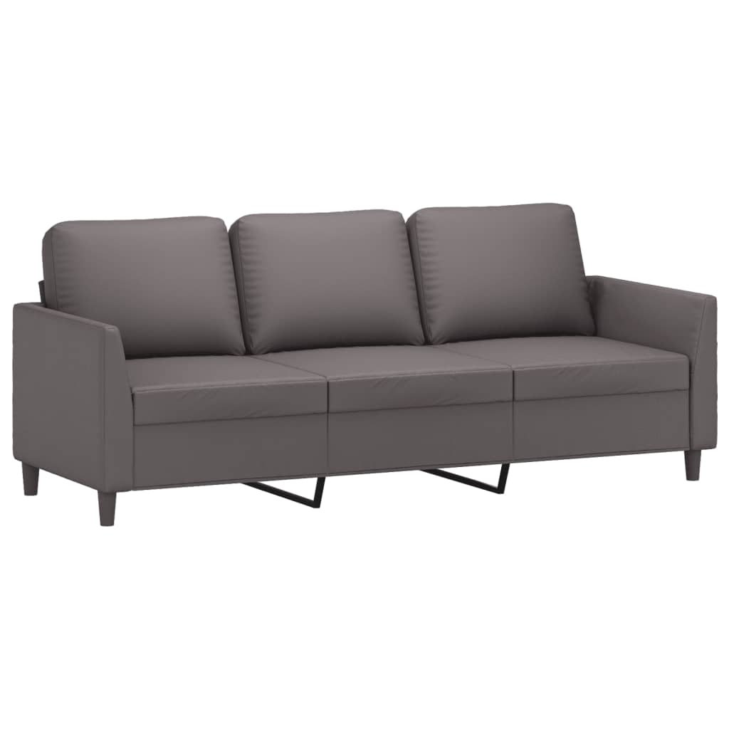2-delige Loungeset met kussens kunstleer grijs is nu te koop bij PeponiXL, paradijselijk wonen!
