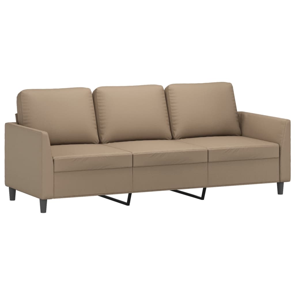 2-delige Loungeset met kussens kunstleer cappuccino is nu te koop bij PeponiXL, paradijselijk wonen!