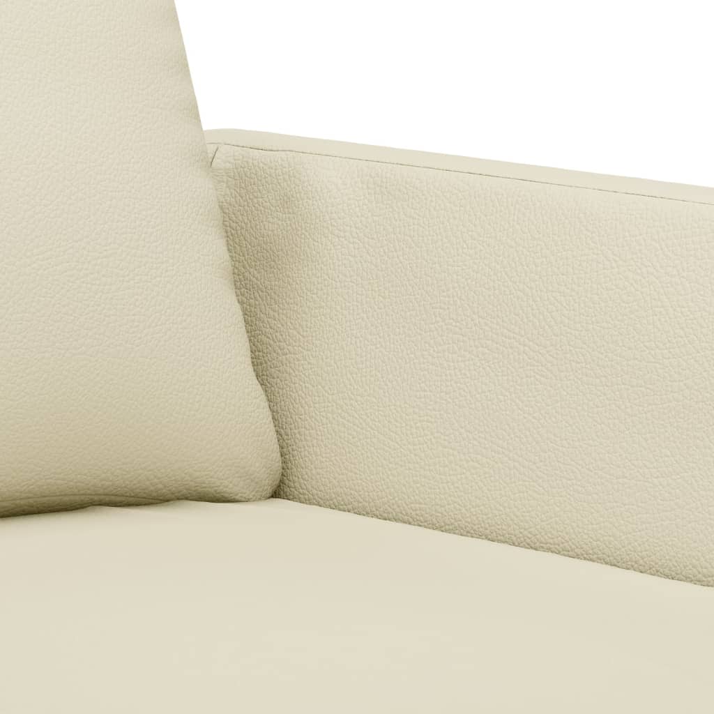 3-delige Loungeset met kussens kunstleer crème is nu te koop bij PeponiXL, paradijselijk wonen!