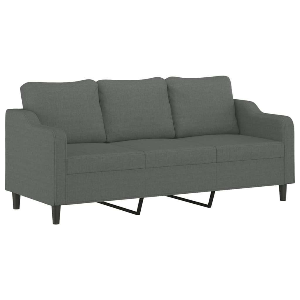 3-delige Loungeset met kussens stof donkergrijs is nu te koop bij PeponiXL, paradijselijk wonen!