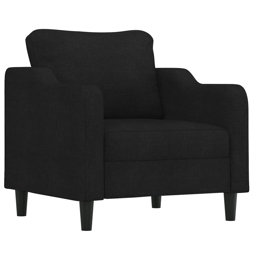 3-delige loungeset met kussens stof zwart is nu te koop bij PeponiXL, paradijselijk wonen!