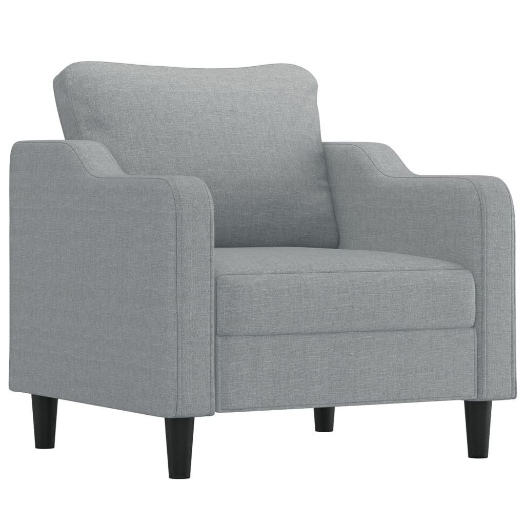 4-delige Loungeset met kussens stof lichtgrijs is nu te koop bij PeponiXL, paradijselijk wonen!