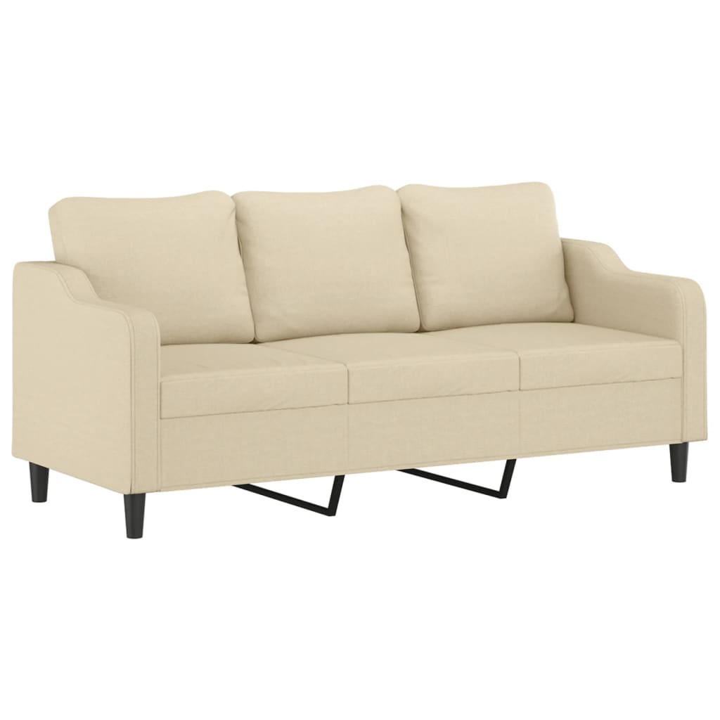 4-delige Loungeset met kussens stof crèmekleurig is nu te koop bij PeponiXL, paradijselijk wonen!