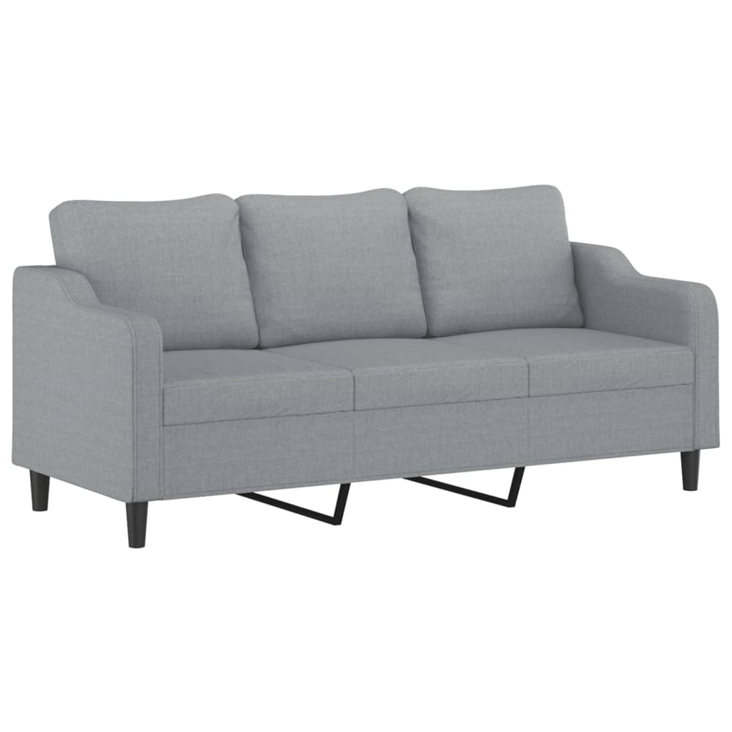 3-delige Loungeset met kussens stof lichtgrijs is nu te koop bij PeponiXL, paradijselijk wonen!