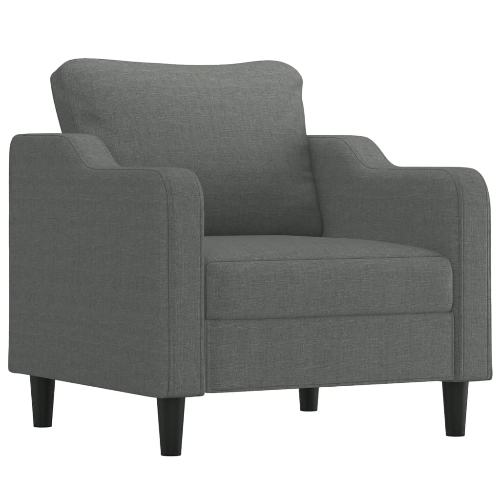 3-delige Loungeset met kussens stof donkergrijs is nu te koop bij PeponiXL, paradijselijk wonen!