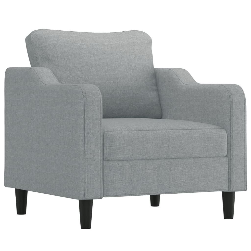 4-delige Loungeset met kussens stof lichtgrijs is nu te koop bij PeponiXL, paradijselijk wonen!