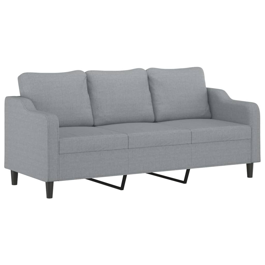 4-delige Loungeset met kussens stof lichtgrijs is nu te koop bij PeponiXL, paradijselijk wonen!