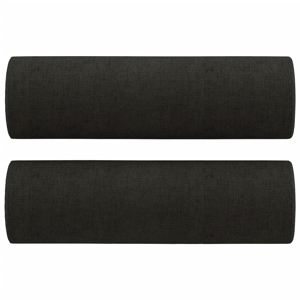 4-delige Loungeset met kussens stof zwart is nu te koop bij PeponiXL, paradijselijk wonen!