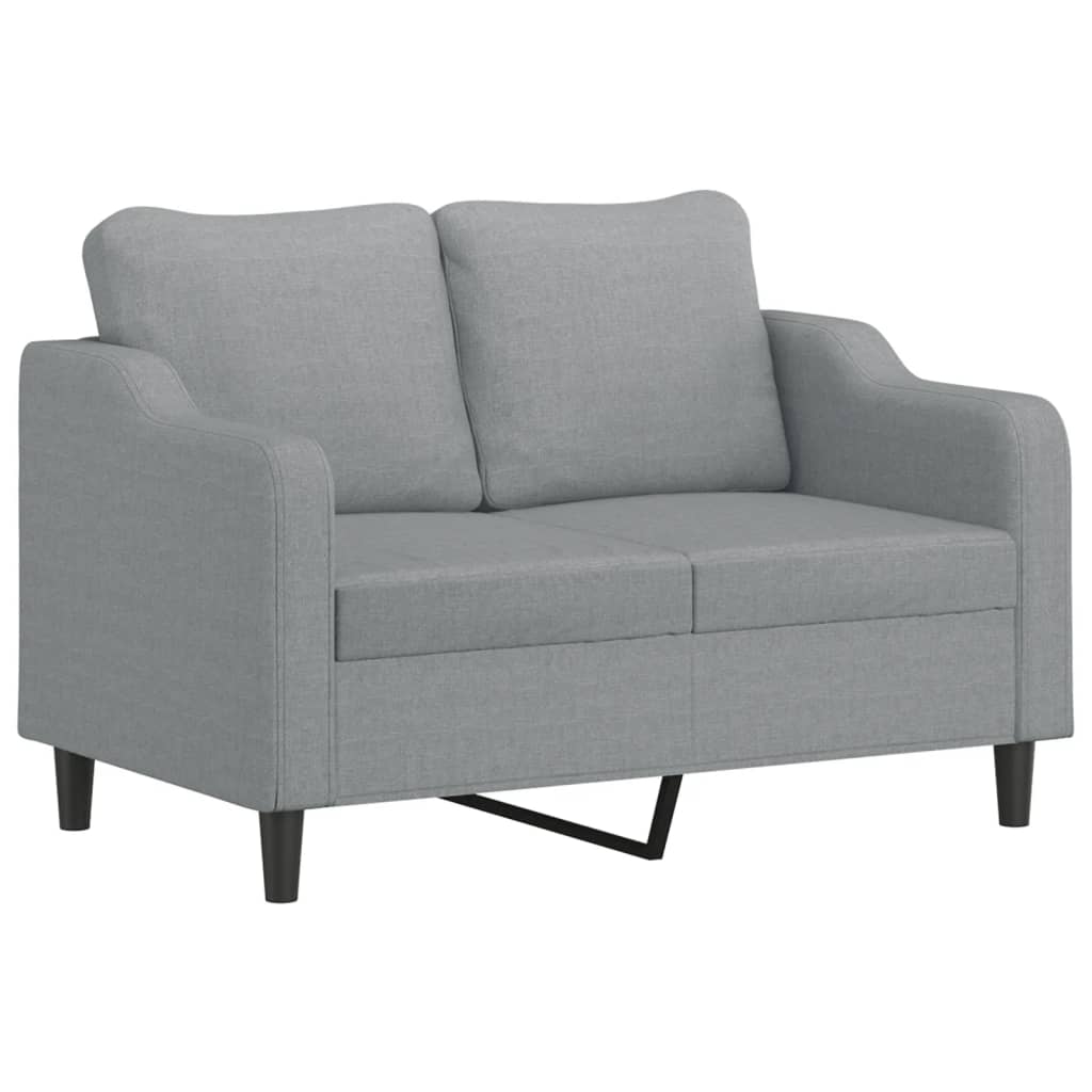 2-delige Loungeset met kussens stof lichtgrijs is nu te koop bij PeponiXL, paradijselijk wonen!