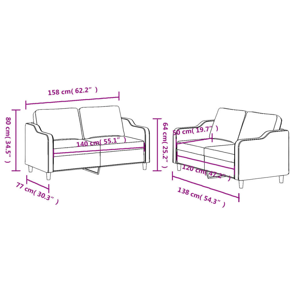 2-delige Loungeset met kussens stof donkergrijs is nu te koop bij PeponiXL, paradijselijk wonen!