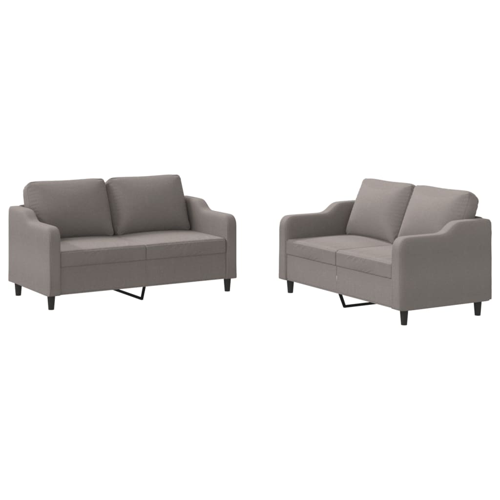 2-delige Loungeset met kussens stof taupe is nu te koop bij PeponiXL, paradijselijk wonen!