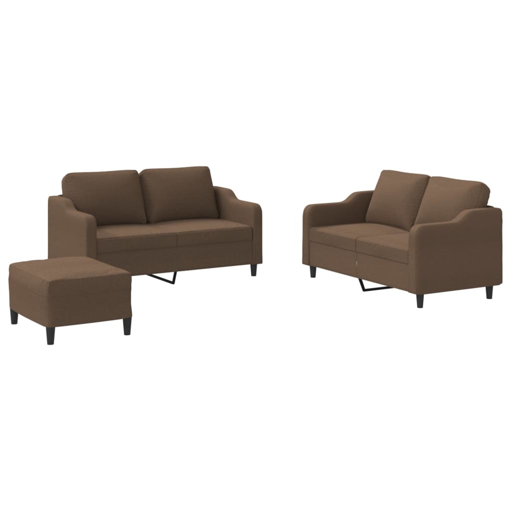 4-delige Loungeset met kussens stof bruin is nu te koop bij PeponiXL, paradijselijk wonen!