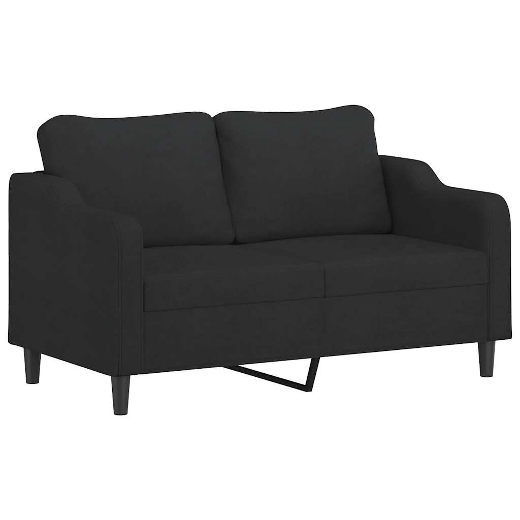 3-delige loungeset met kussens stof zwart is nu te koop bij PeponiXL, paradijselijk wonen!