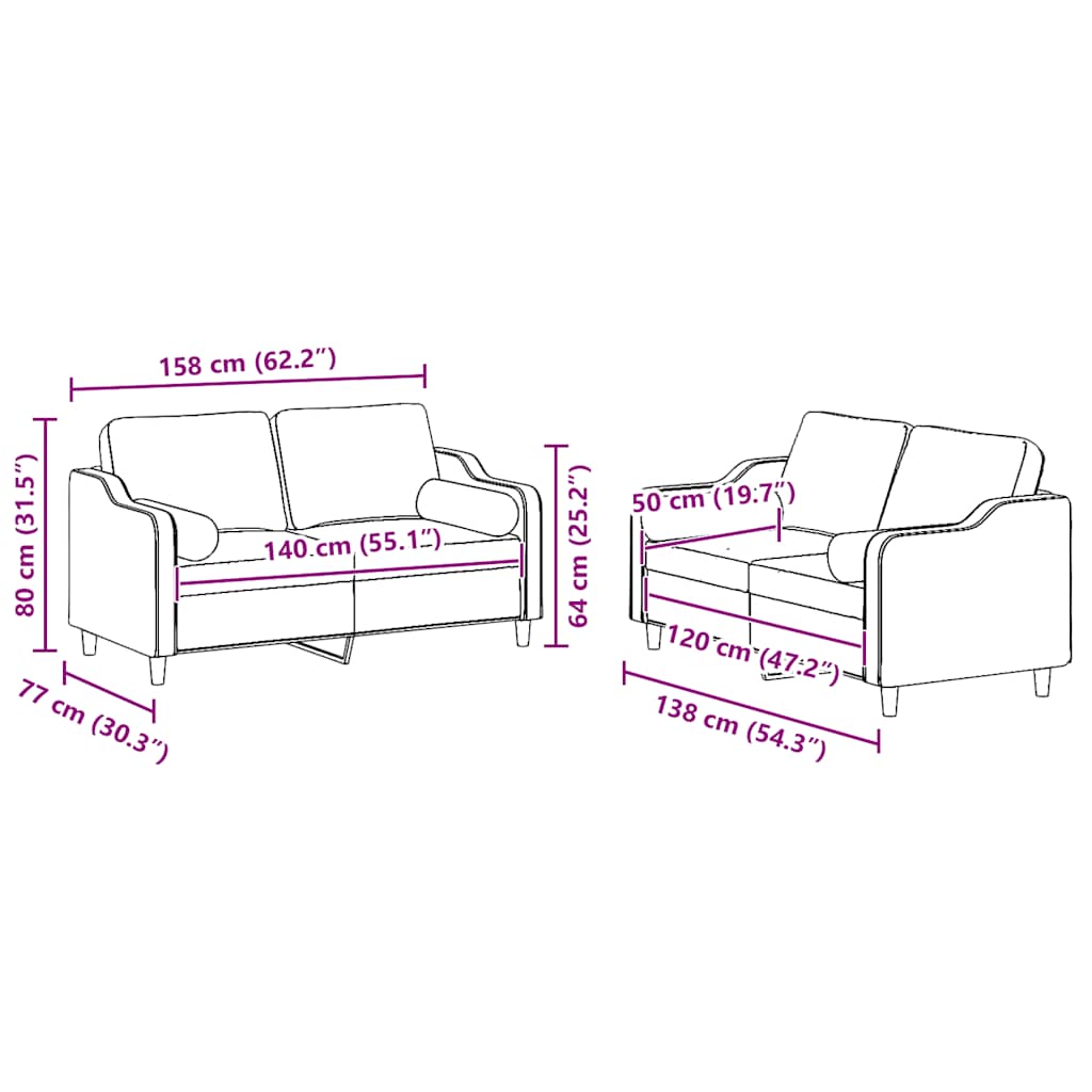 2-delige Loungeset met kussens stof wijnrood is nu te koop bij PeponiXL, paradijselijk wonen!