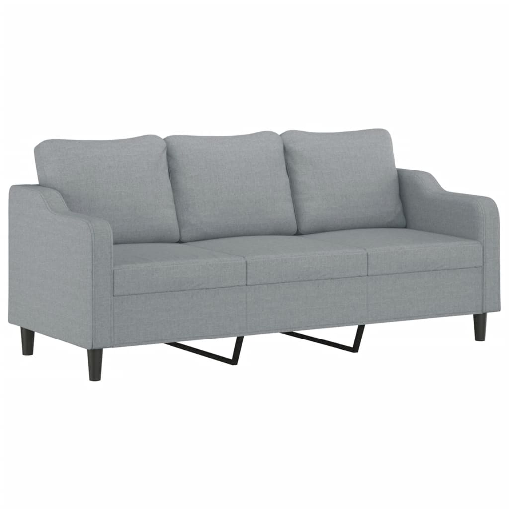 2-delige Loungeset met kussens stof lichtgrijs is nu te koop bij PeponiXL, paradijselijk wonen!