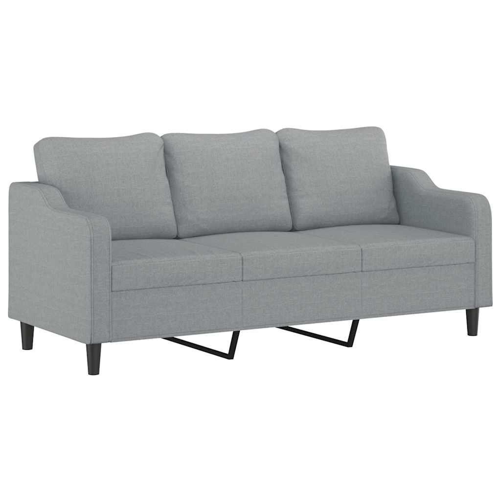 3-delige Loungeset met kussens stof lichtgrijs is nu te koop bij PeponiXL, paradijselijk wonen!