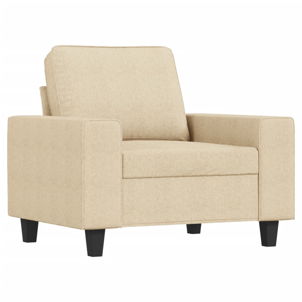 3-delige Loungeset stof crèmekleurig is nu te koop bij PeponiXL, paradijselijk wonen!