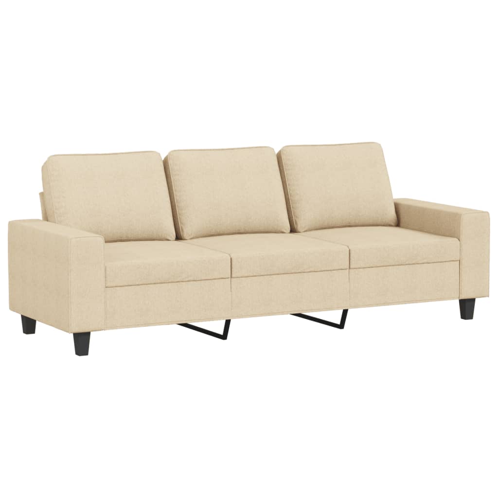 3-delige Loungeset stof crèmekleurig is nu te koop bij PeponiXL, paradijselijk wonen!