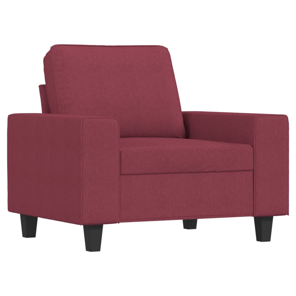 3-delige Loungeset stof wijnrood is nu te koop bij PeponiXL, paradijselijk wonen!