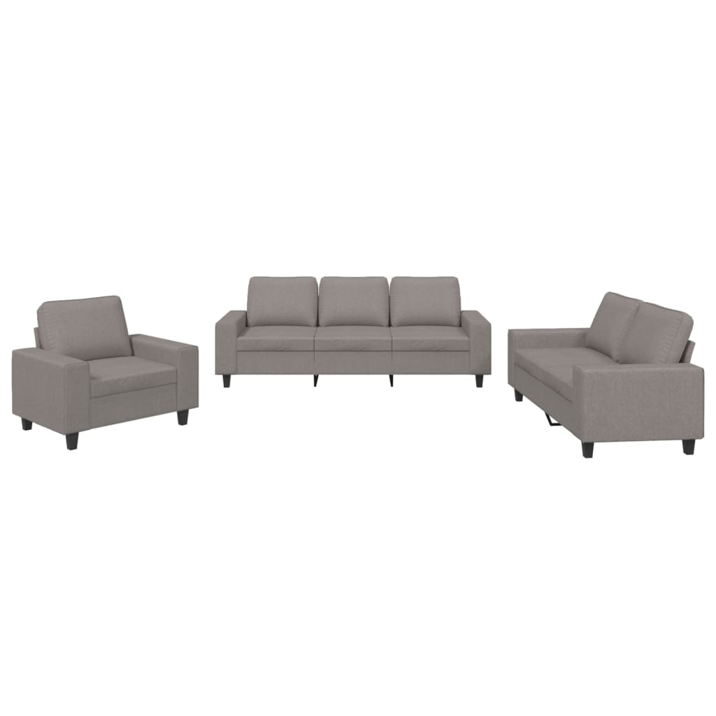 3-delige Loungeset stof taupe is nu te koop bij PeponiXL, paradijselijk wonen!