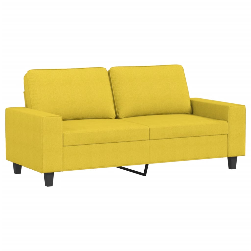 2-delige Loungeset stof lichtgeel is nu te koop bij PeponiXL, paradijselijk wonen!