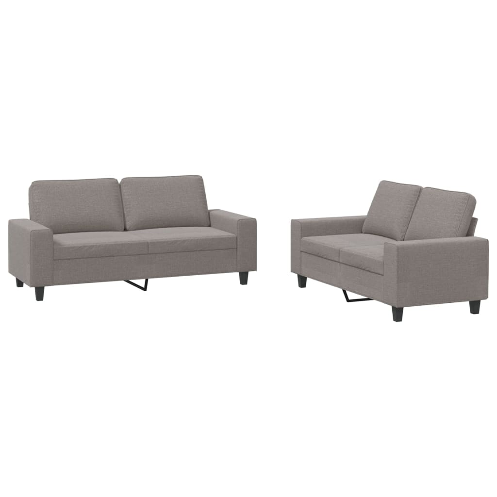 2-delige Loungeset stof taupe is nu te koop bij PeponiXL, paradijselijk wonen!