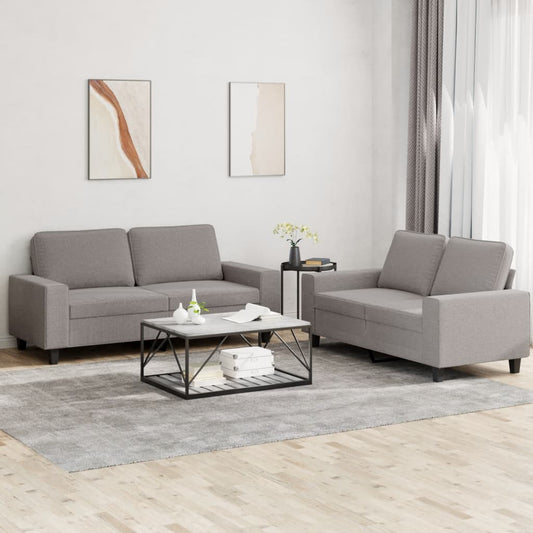 2-delige Loungeset stof taupe is nu te koop bij PeponiXL, paradijselijk wonen!
