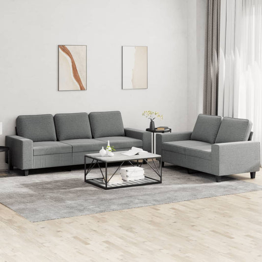 2-delige Loungeset stof donkergrijs is nu te koop bij PeponiXL, paradijselijk wonen!