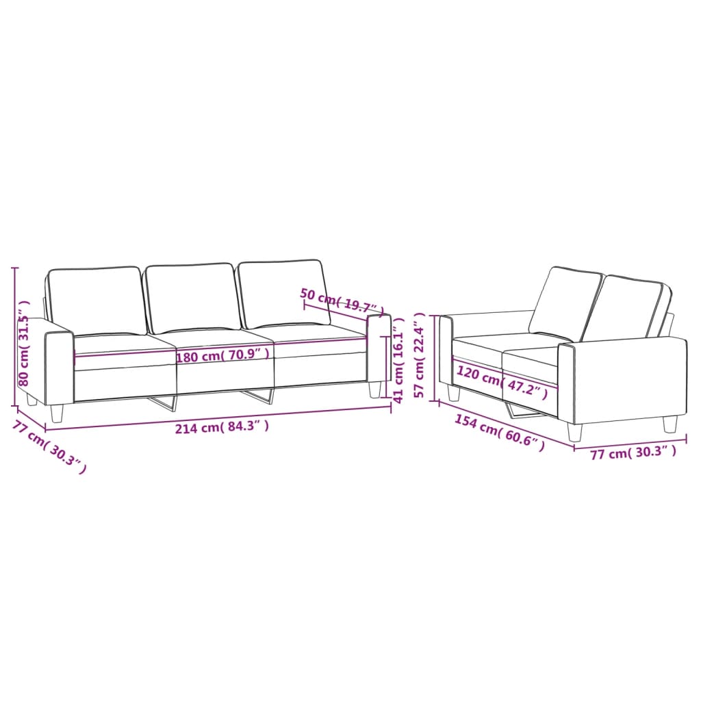 2-delige Loungeset stof bruin is nu te koop bij PeponiXL, paradijselijk wonen!