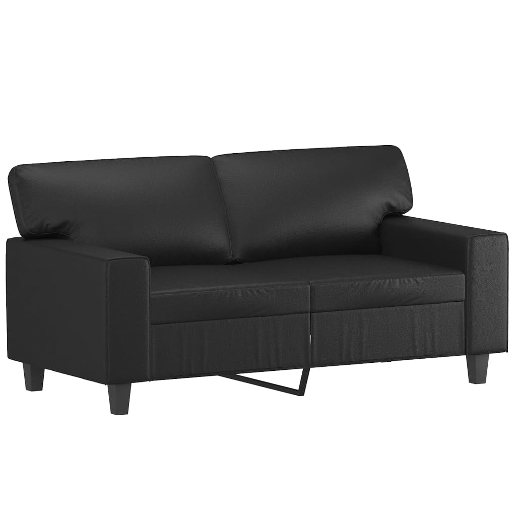 2-delige Loungeset kunstleer zwart is nu te koop bij PeponiXL, paradijselijk wonen!