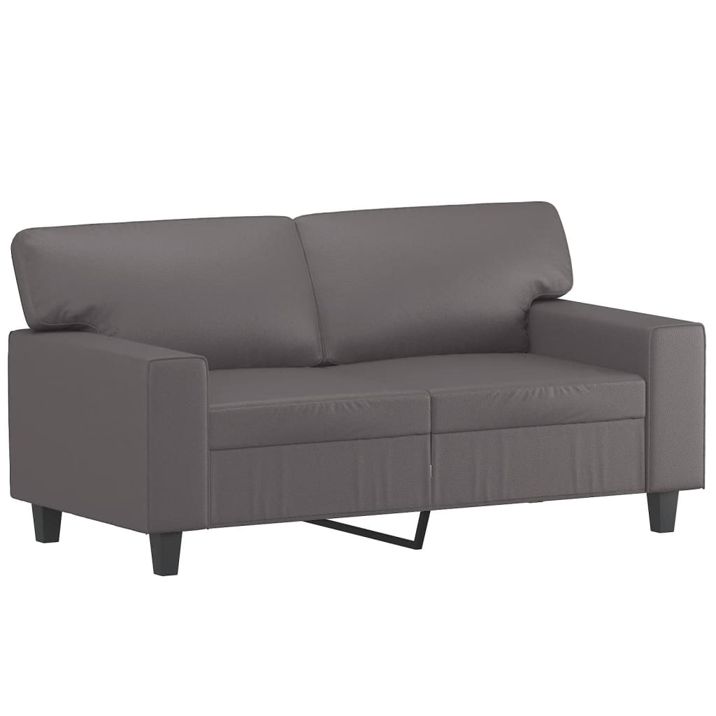 2-delige Loungeset kunstleer grijs is nu te koop bij PeponiXL, paradijselijk wonen!
