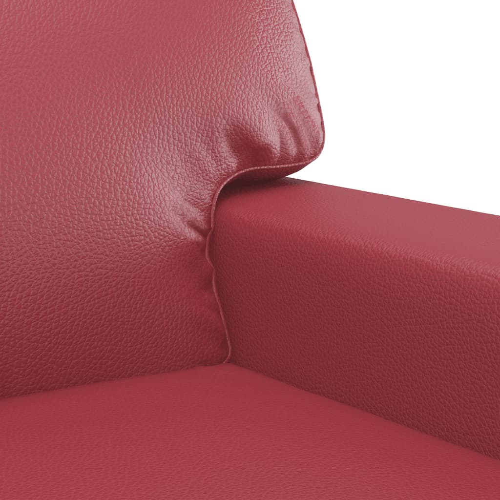 2-delige Loungeset kunstleer wijnrood is nu te koop bij PeponiXL, paradijselijk wonen!