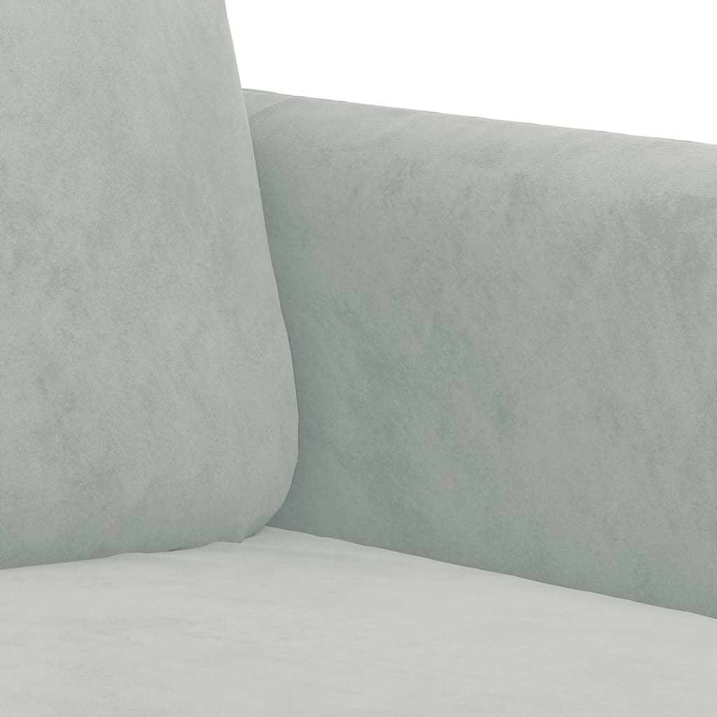 3-delige Loungeset fluweel lichtgrijs is nu te koop bij PeponiXL, paradijselijk wonen!