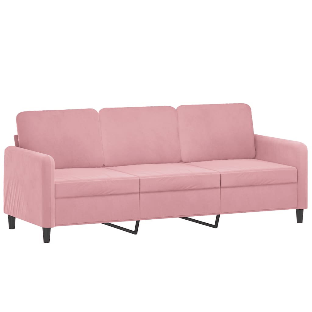 3-delige Loungeset fluweel roze