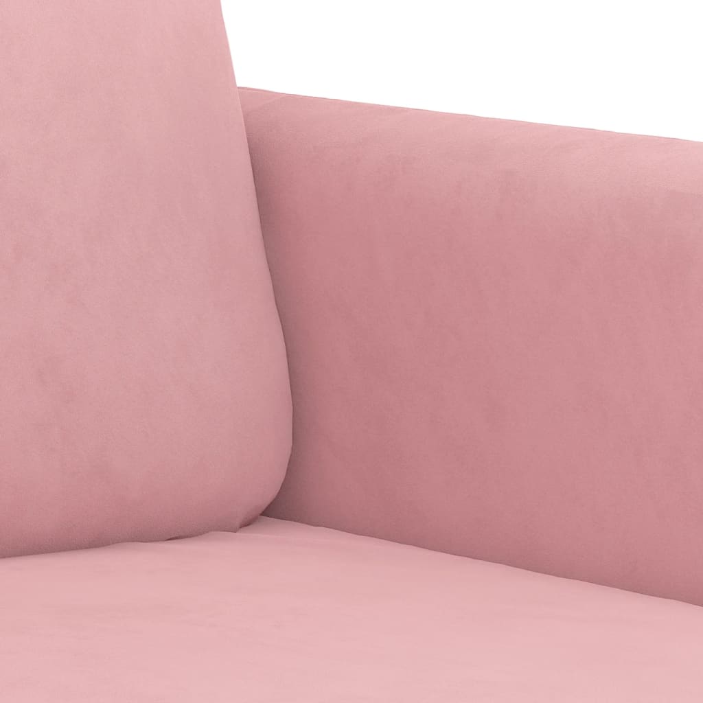 3-delige Loungeset fluweel roze