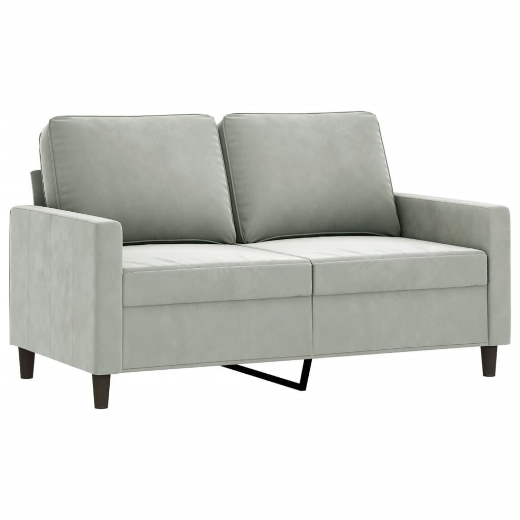 4-delige Loungeset fluweel lichtgrijs is nu te koop bij PeponiXL, paradijselijk wonen!