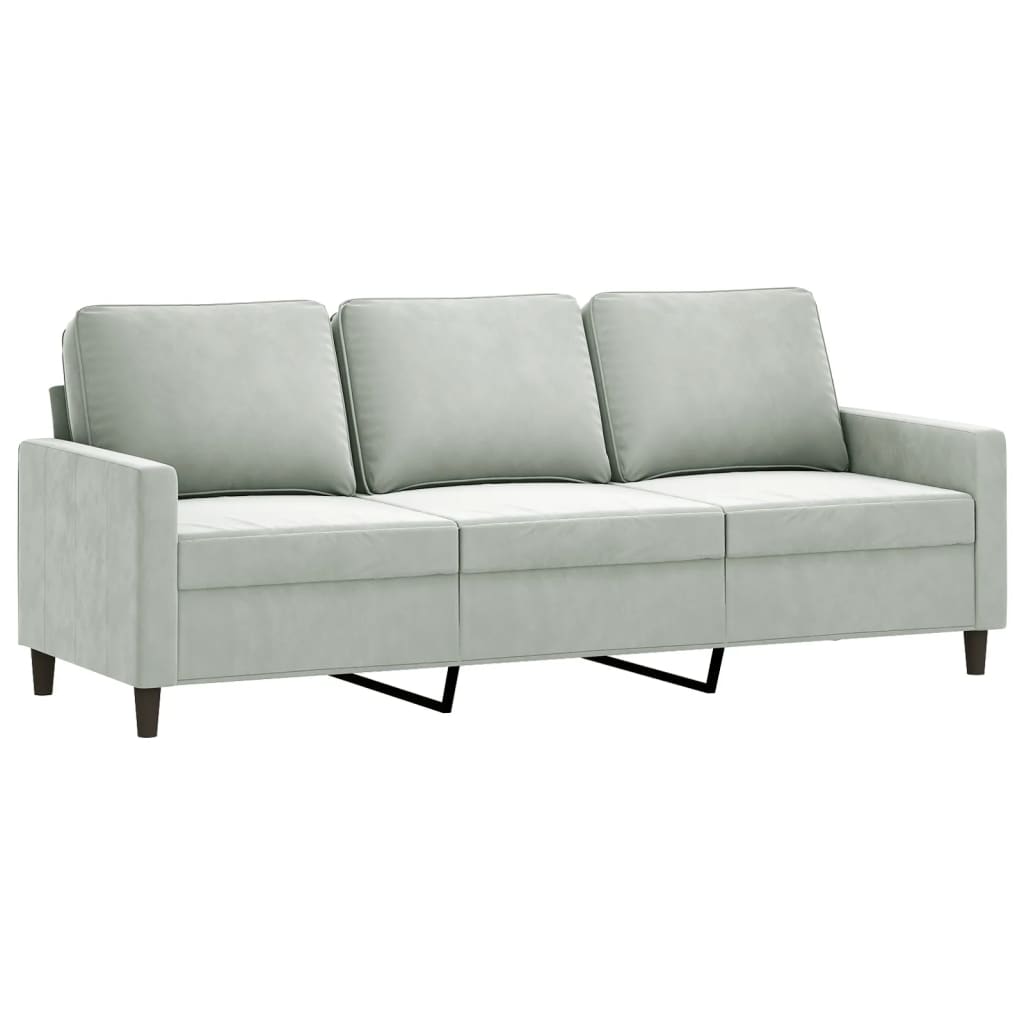 4-delige Loungeset fluweel lichtgrijs is nu te koop bij PeponiXL, paradijselijk wonen!