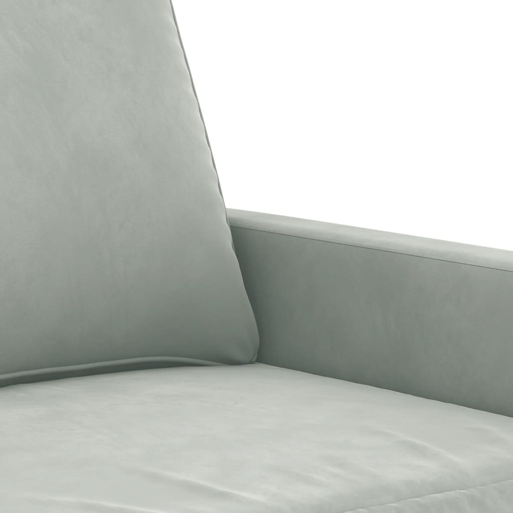 4-delige Loungeset fluweel lichtgrijs is nu te koop bij PeponiXL, paradijselijk wonen!