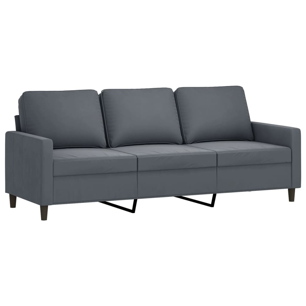 4-delige Loungeset fluweel donkergrijs is nu te koop bij PeponiXL, paradijselijk wonen!