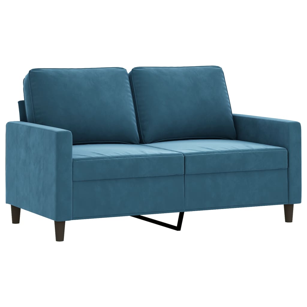 3-delige Loungeset met kussens fluweel blauw is nu te koop bij PeponiXL, paradijselijk wonen!