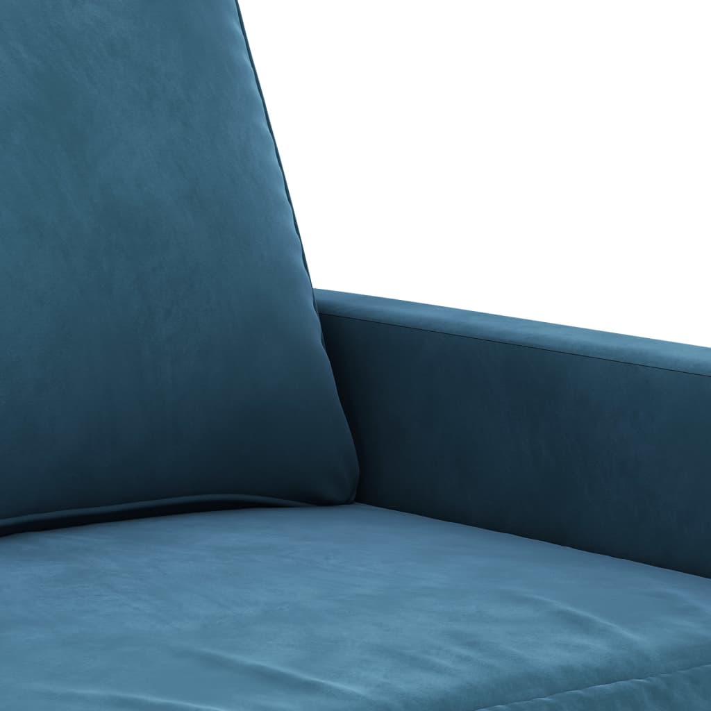 3-delige Loungeset met kussens fluweel blauw is nu te koop bij PeponiXL, paradijselijk wonen!