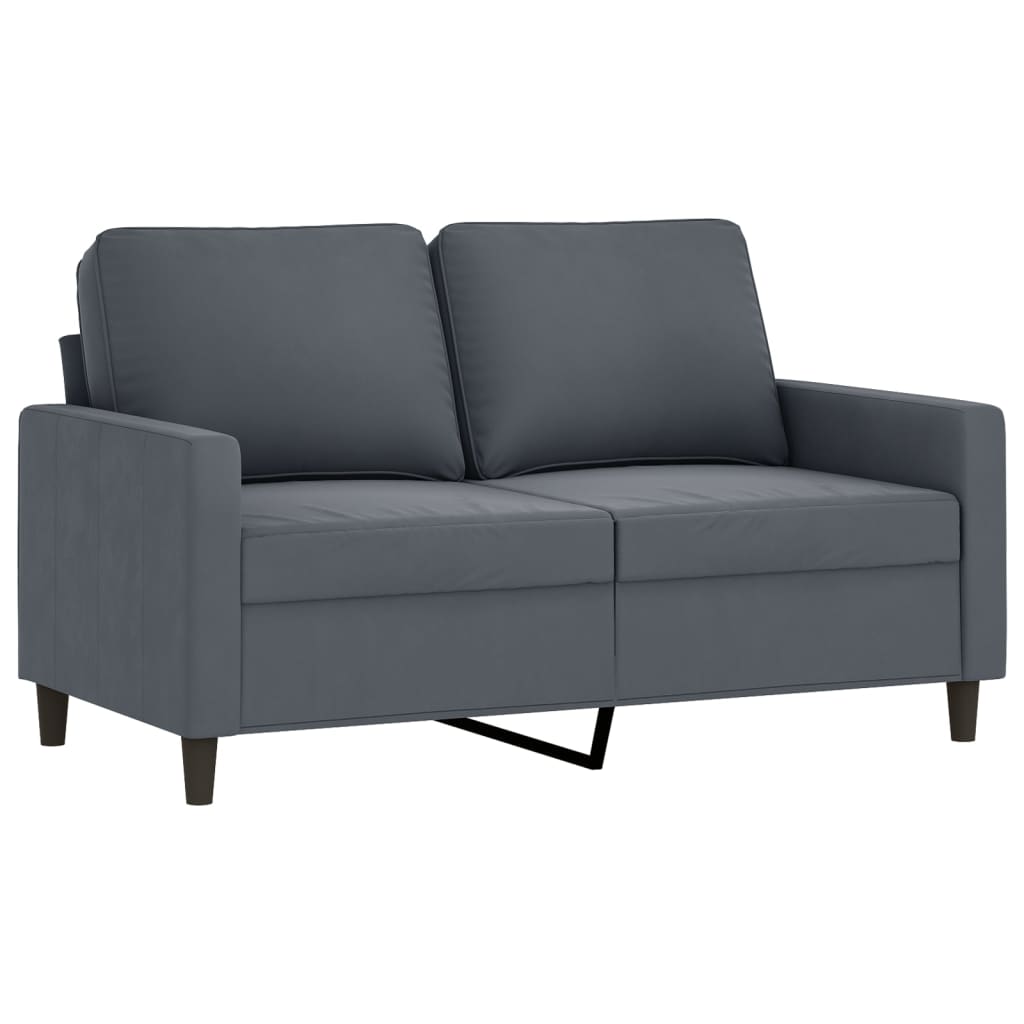 4-delige Loungeset met kussens fluweel donkergrijs is nu te koop bij PeponiXL, paradijselijk wonen!